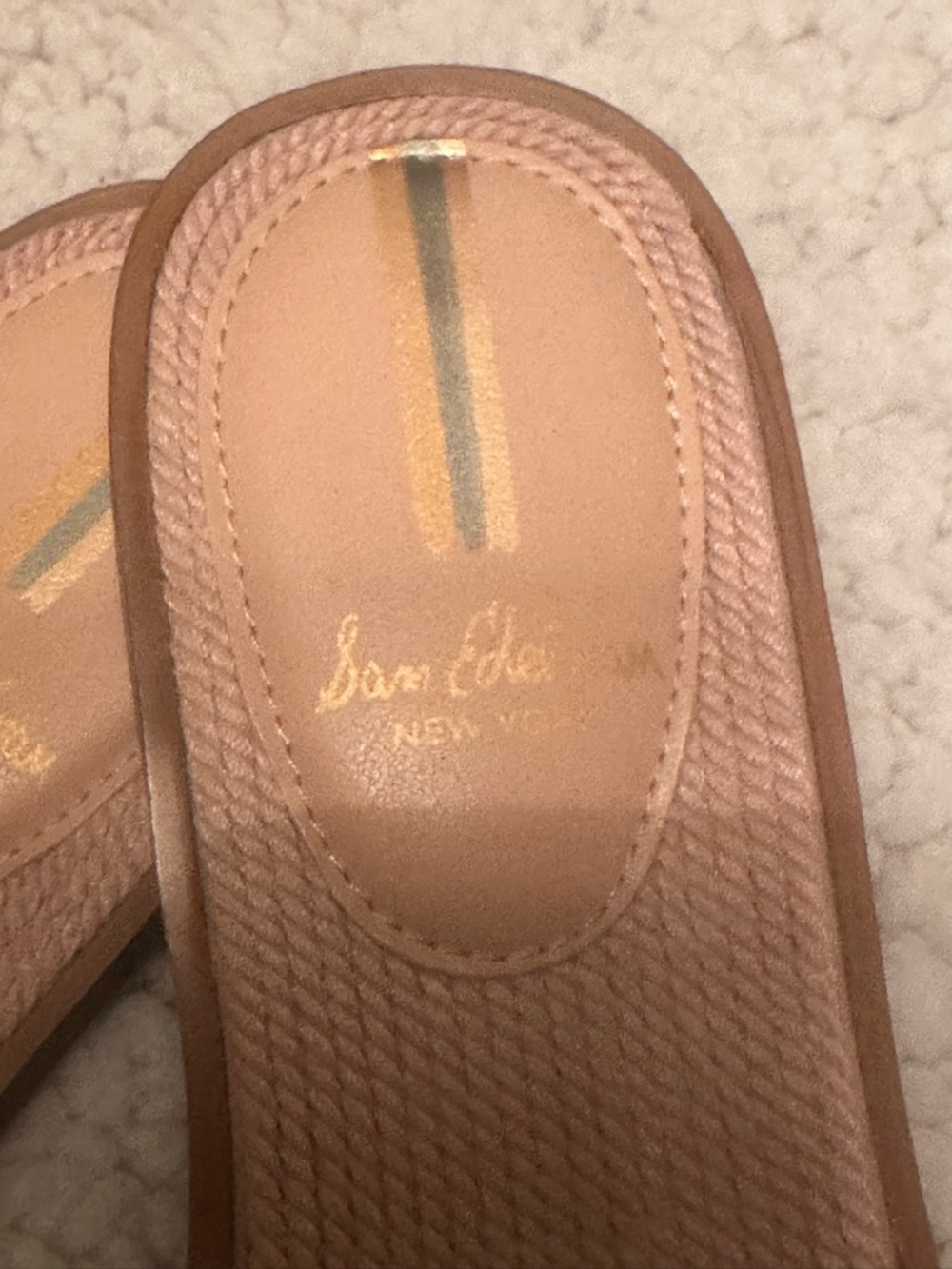 Sam Edelman Pink Pearl Embellished Slide Sandal Size 7 - Picture 5 of 7